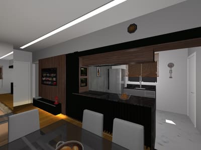 Apartamento Integrado — Living & Cozinha — residencial, imagem 3