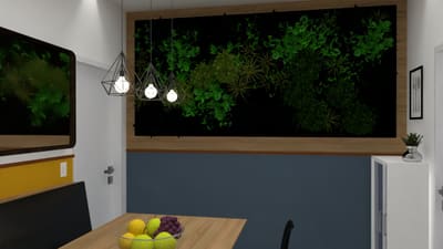 Cozinha Integrada com Painel Verde — cozinhas, imagem 2