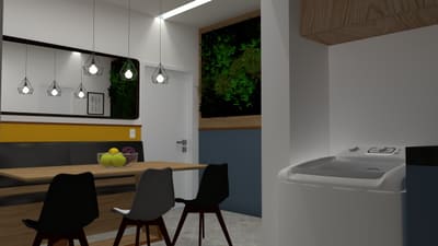 Cozinha Integrada com Painel Verde — cozinhas, imagem 3